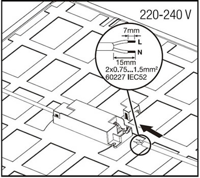 led панель Ledvance PANEL IF ECO - подключение