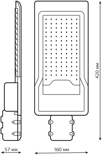 уличный led светильник Gauss 629534300 Avenue - размеры