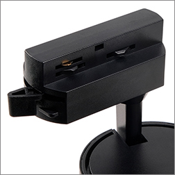 led светильник трековый 1-фазный Jazzway PTR 0715 черный - трековый адаптер