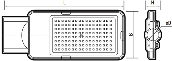 консольный led светильник Jazzway PSL 08 - размеры