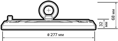 подвесной led светильник Jazzway PHB NLO 10 150w 5000K 90&deg; IP65 - размеры