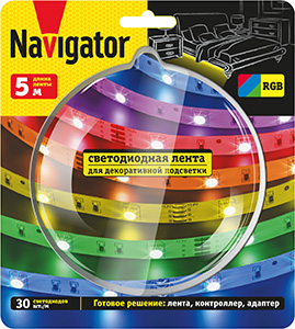 led лента 5м Navigator NLS-SET-02 - упаковка