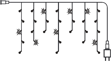 led гирлянда Uniel ULD-B10005-480/TTK White IP44 - схема гирлянды
