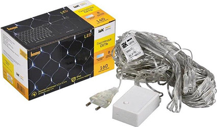 led гирлянда-сеть IEK LGDB410-2-160-L1-T-S-44 - внешний вид + упаковка