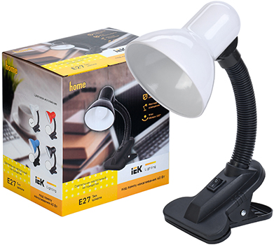 настольный светильник IEK 1001 белый - с упаковкой