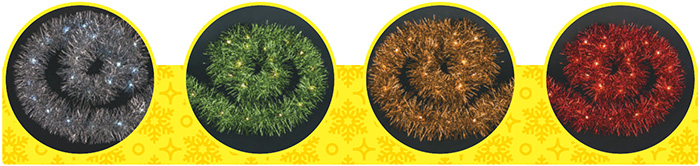 гирлянда-нить Navigator NGF в виде мишуры d70мм разных цветов