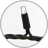 led гирлянда Uniel ULD-S1000-120/TBK White IP67 - изоляция из черного каучука