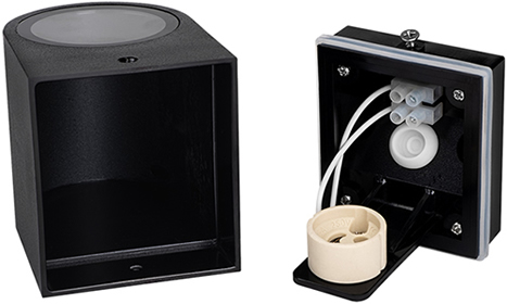 светильник фасадный настенный Jazzway PDL-R 72080 GU10-1 BL 230V IP65 - 1 патрон GU10