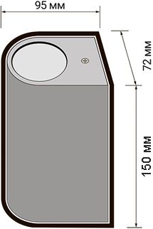 светильник фасадный настенный Jazzway PDL-R 72150 GU10-2 GR 230V IP65 - размеры