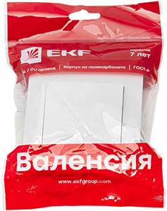 выключатель 1-клавишный EKF EWV10-021-10 "Валенсия" - упаковка
