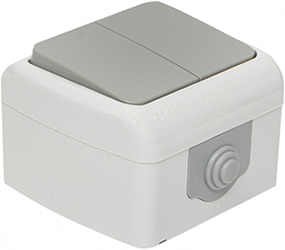 выключатель 2-клавишный EKF "Мурманск" - внешний вид