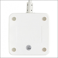 удлинитель 2-местный 1,3м EKF UBA-CUB-2-TC "Куб" - вид с тыльной стороны