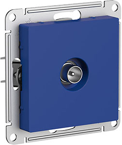 розетка ТВ оконечная Systeme Electric AtlasDesign, аквамарин - внешний вид