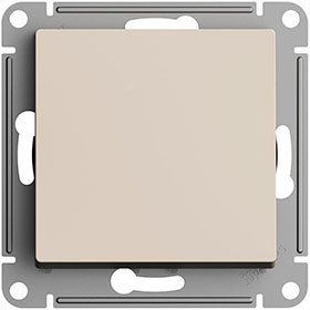 выключатель 1-клавишный Systeme Electric AtlasDesign, песочный - внешний вид