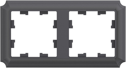 рамка 2-постовая Systeme Electric AtlasDesign Antique базальт - внешний вид