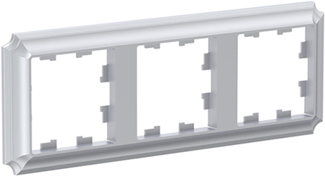 рамка 3-постовая Systeme Electric AtlasDesign Antique алюминий - внешний вид