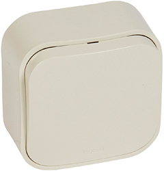 переключатель 1-клавишный Legrand 782234 Quteo слоновая кость - внешний вид