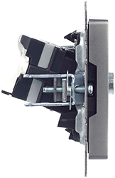 розетка двойная TV+RJ45 IEK РТВ/РК12-БрС Brite - вид сбоку