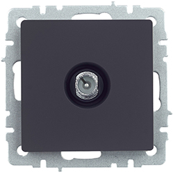 розетка ТВ проходная IEK РТВ10-0-БрГ Brite - внешний вид