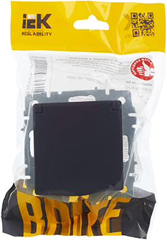 розетка 1-местная IEK РСбш10-3-БрГ Brite - упаковка