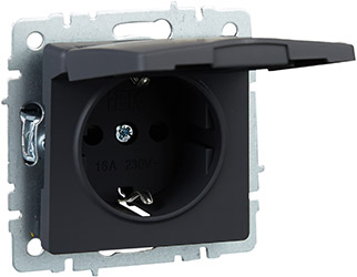 розетка 1-местная IEK РСбш10-3-БрГ Brite - внешний вид