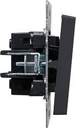 выключатель 2-клавишный проходной IEK ВС10-2-6-БрГ Brite - вид сбоку