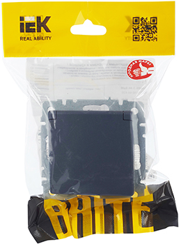 розетка 1-местная IEK РСбш10-3-БрМ Brite - упаковка