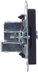 розетка ТВ проходная IEK РТВ10-0-БрЧ Brite - вид сбоку