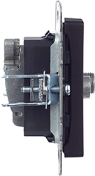 розетка двойная TV-SAT IEK РТВ/РСп12-БрЧ Brite - вид сбоку