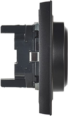 розетка 2-местная IEK РС12-3-БрЧ Brite - вид сбоку