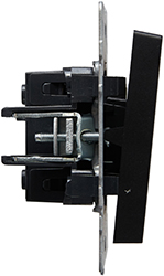 выключатель 1-клавишный перекрестный IEK ВС10-1-3-БрЧ Brite - вид сбоку