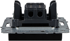 выключатель 1-клавишный IEK ВС10-1-0-БрЧ Brite - вид сбоку