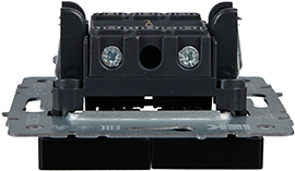 выключатель 2-клавишный IEK ВС10-2-1-БрЧ Brite - вид сбоку