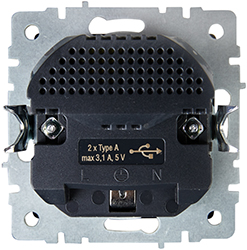 розетка 1-местная IEK РЮш10-2-БрТБ Brite - вид с тыльной стороны