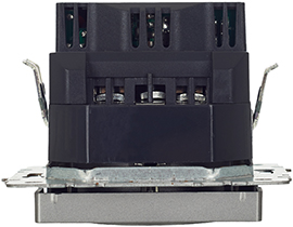 розетка 1-местная IEK РЮш10-2-БрС Brite - вид сбоку