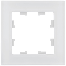 рамка 1-постовая Systeme Electric AtlasDesign Nature, натуральное стекло, белый - внешний вид