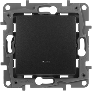 переключатель 1-клавишный Legrand Etika 672615 - внешний вид