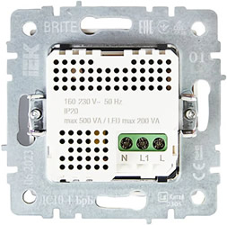 датчик движения IEK ДС10-1-БрБ Brite - вид с тыльной стороны