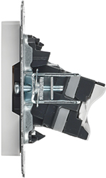 розетка TV+RJ45 IEK РТВ/РК12-БрБ Brite - вид сбоку