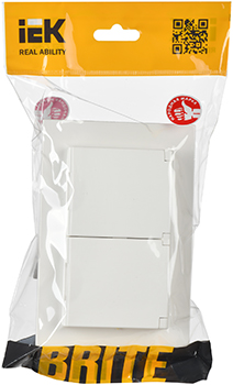 розетка 2-местная IEK РСбш12-3-44-БрБ Brite - упаковка