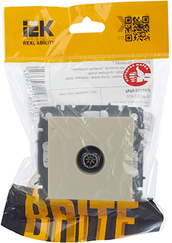 розетка ТВ оконечная IEK РТВ11-0-БрКр Brite - упаковка