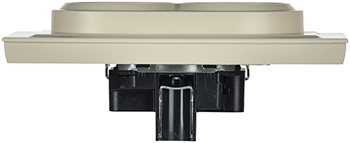 розетка 2-местная IEK РСш12-3-БрКр Brite - вид сбоку