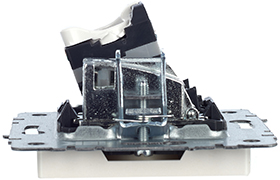 розетка TV+RJ45 IEK РТВ/РК12-БрЖ Brite - вид сбоку