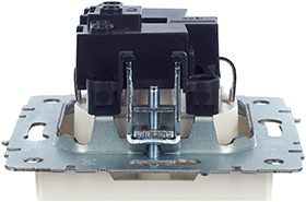 розетка 1-местная IEK РС14-1-0-БрЖ Brite - вид сбоку