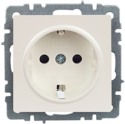 розетка 1-местная IEK РС14-1-0-БрЖ Brite - внешний вид