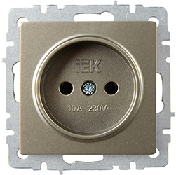 розетка 1-местная IEK РС10-1-0-БрШ Brite - внешний вид
