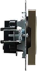 розетка 1-местная IEK РС10-1-0-БрШ Brite - вид сбоку