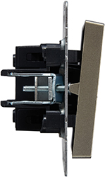 выключатель 1-клавишный IEK ВС10-1-0-БрШ Brite - вид сбоку