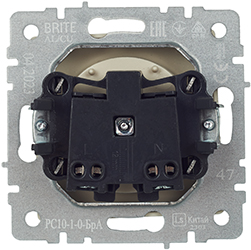 розетка 1-местная IEK РС10-1-0-БрА Brite - вид с тыльной стороны