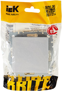 выключатель 1-клавишный проходной IEK ВС10-1-6-БрА Brite - упаковка